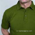 맞춤형 골프 폴로 티셔츠 빠른 건조 평범한 색상